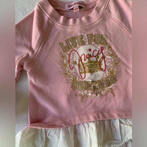 JUICY COUTURE-BABY GIRLS 12-18m EUC sweatshirt & legging outfit DUSTY PINK - Picture 3 of 7
